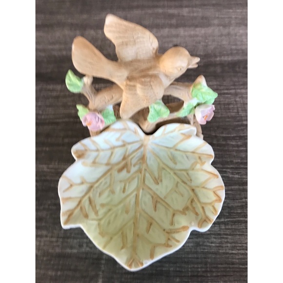 Vintage Lenwile Ardalt Tawain Porcelain Bird Soap/Candy Nut Dish - Picture 9 of 10